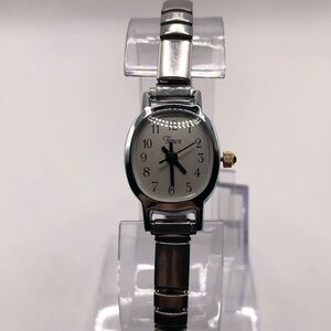 Timex Women’s Watch Silver Band Silver Face Beautiful (New Battery) Clean